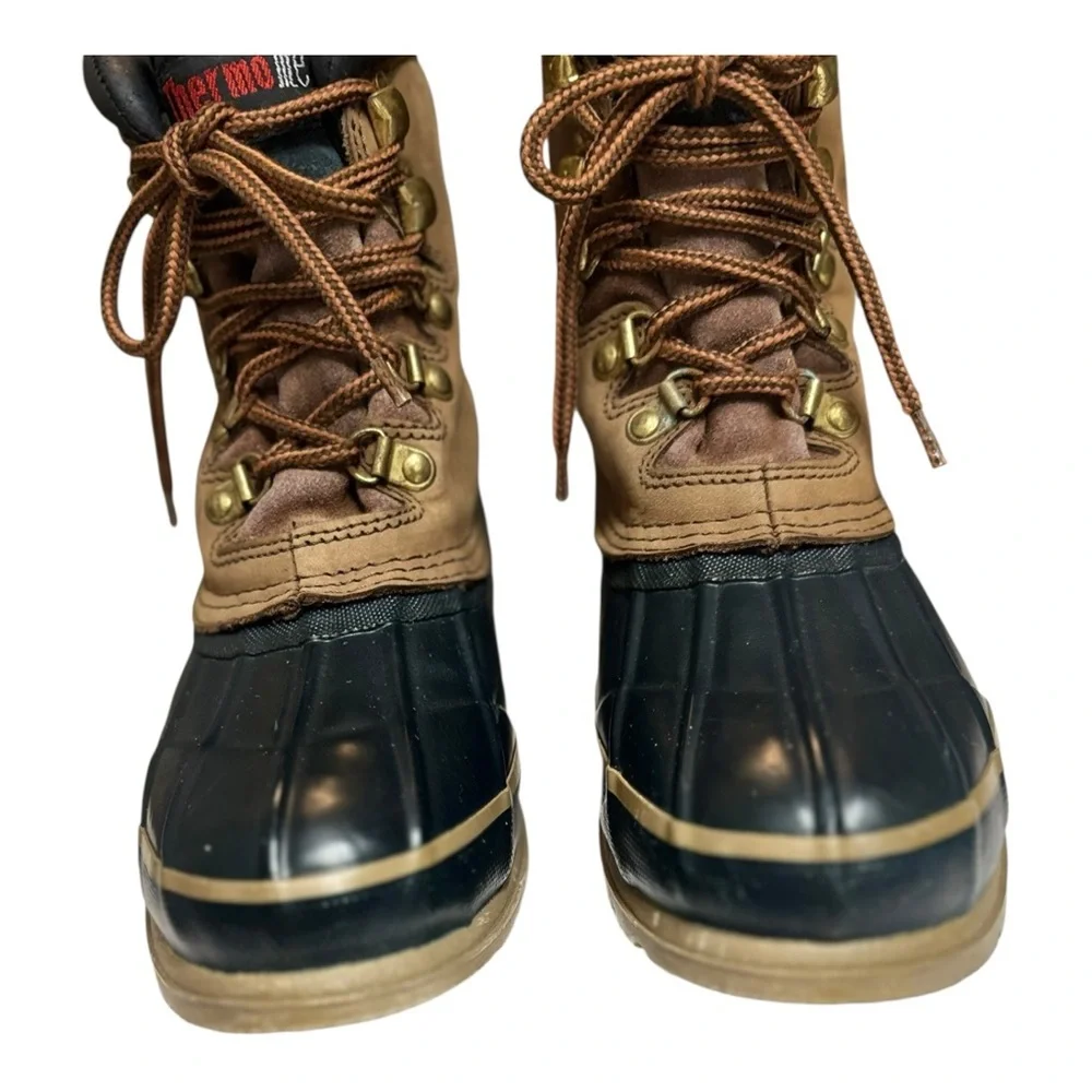Northwest Territory Navy Blue & Tan Leather Duck Boots Mens Size 8 / Womens 9